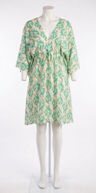 NEW GIGI MODA corta ikat print mini dress in mint